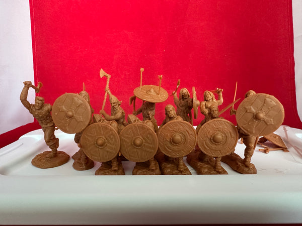 Einar & Vikings   SPECIAL 3 SETS/ 33 FIGURES (Rust/Brown Color) + 14 OF OUR WAR LORD FRISIANS
