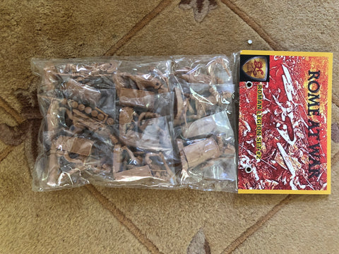 ROMAN ARMY SET #2 BRONZE / GOLD PLASTIC 9 FIGURES PLUS LOADS OF ALTERNATE PARTS